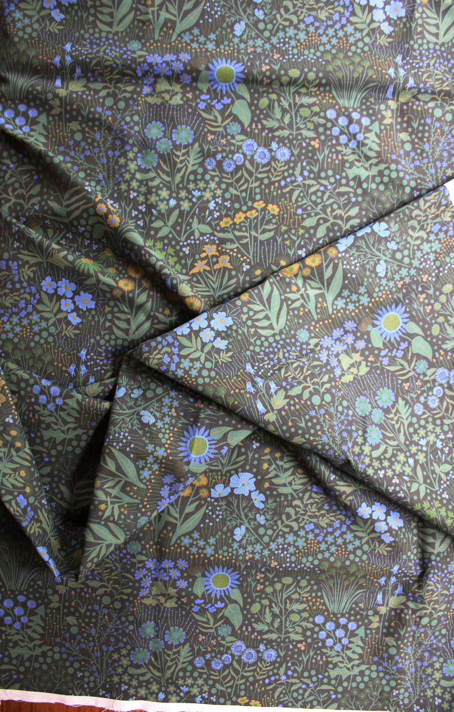 Wildflower Cotton Linen Fabric Forest