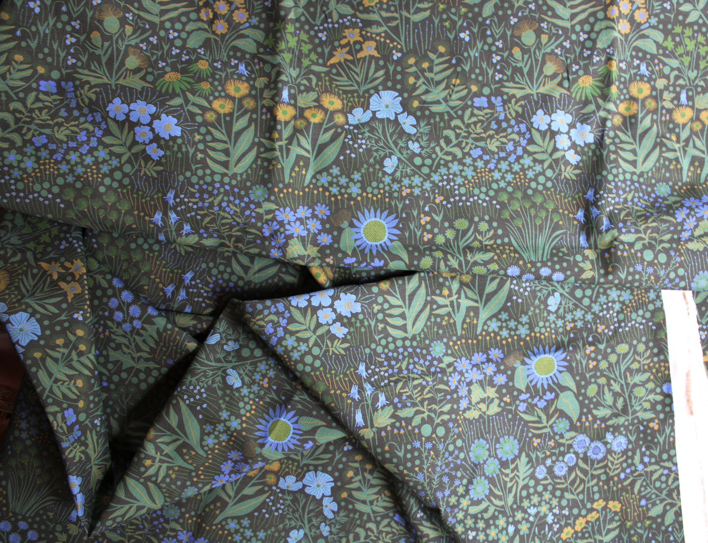 Wildflower Cotton Linen Fabric Forest