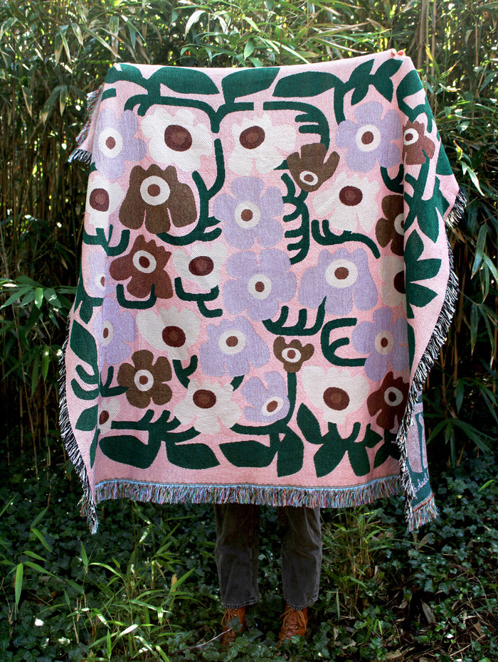 Blossom Throw Blanket Tapestry Leah Duncan