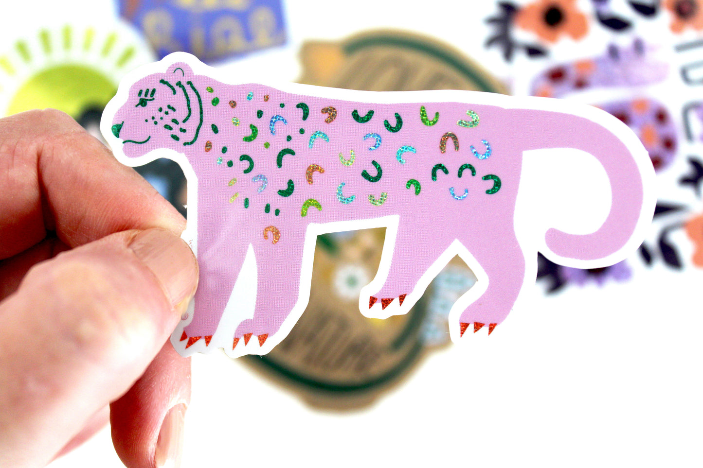 Jaguar Glitter Sticker