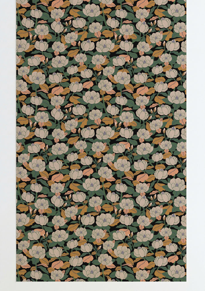 Magnolia Wallpaper Black