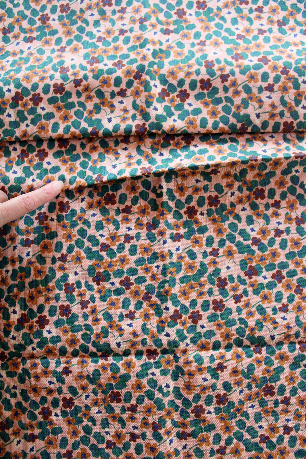 Nasturtium Cotton Linen Fabric Peach