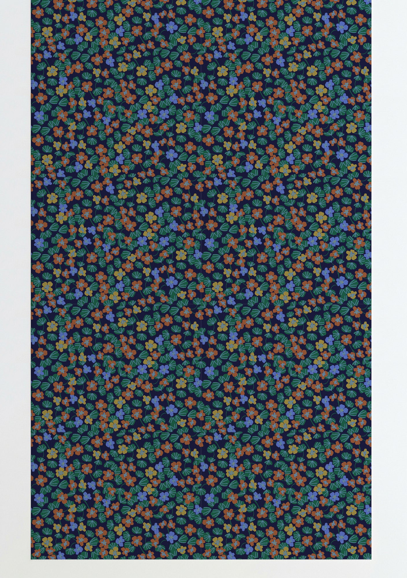 Nasturtium Wallpaper Navy