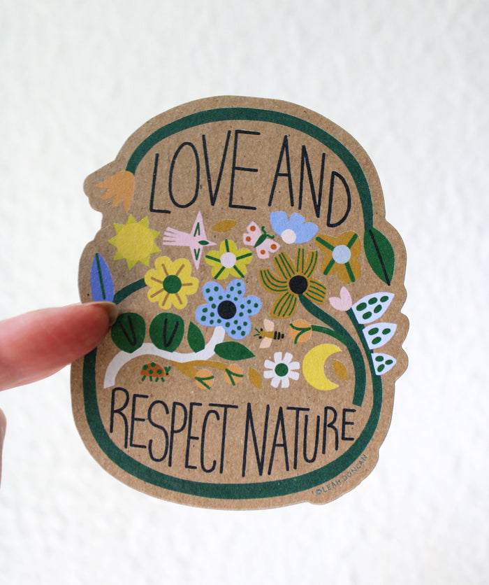 Love and Respect Nature Sticker Leah Duncan