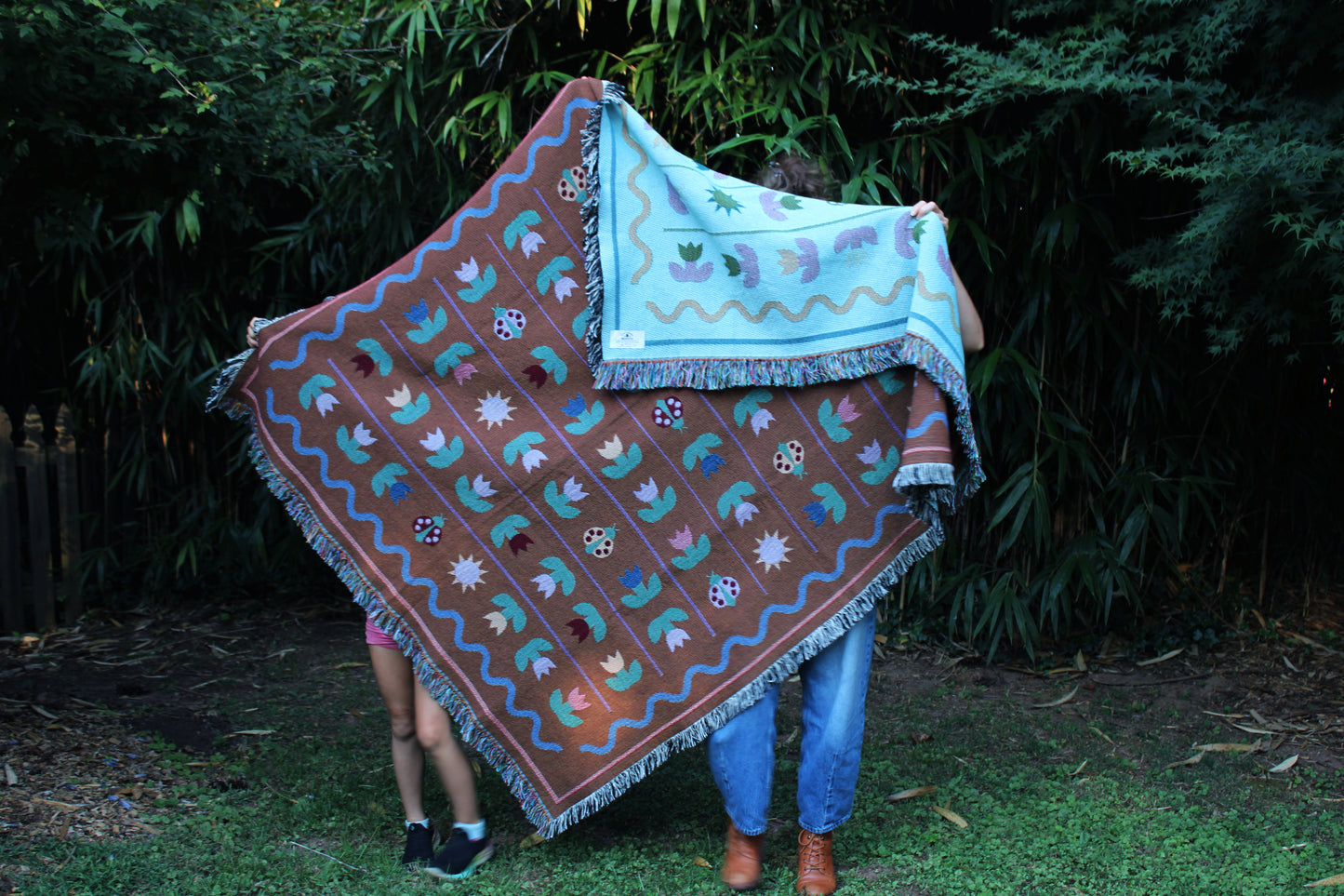 Ladybird Tulip Throw Blanket Tapestry