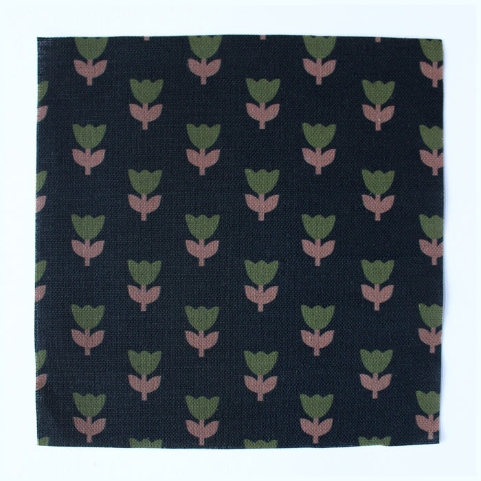 Tulip Tango Cotton Linen Fabric Black