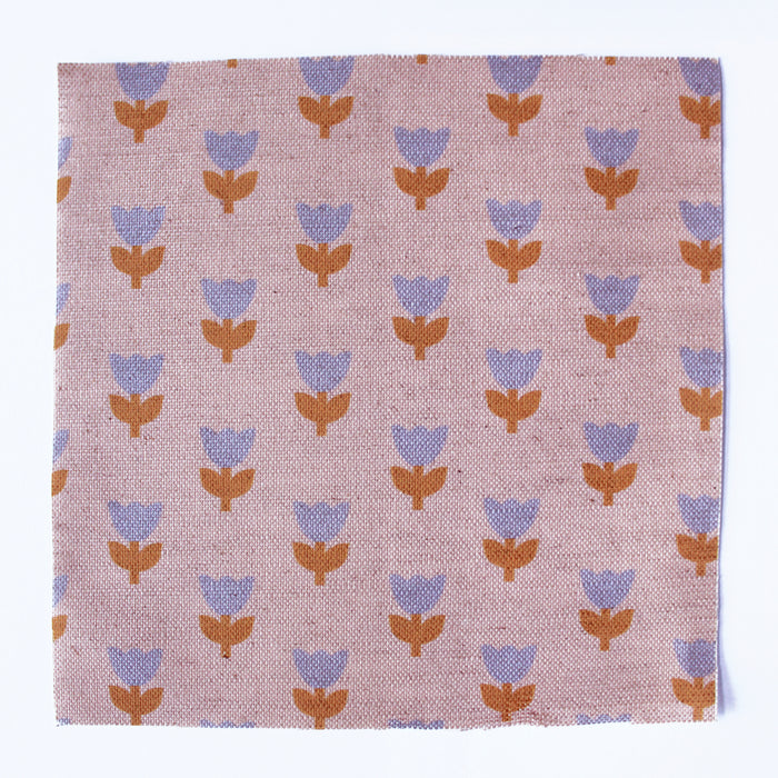 Tulip Tango Cotton Linen Fabric Peach