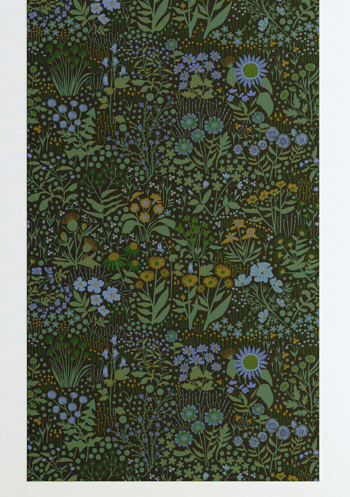 Wildflower Wallpaper Brown Peel and Stick