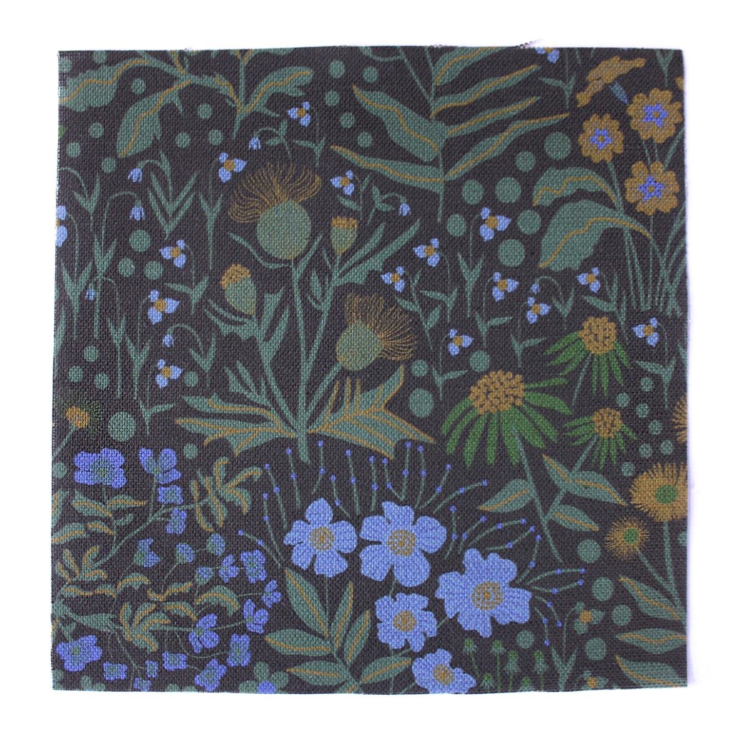 Wildflower Cotton Linen Fabric Forest