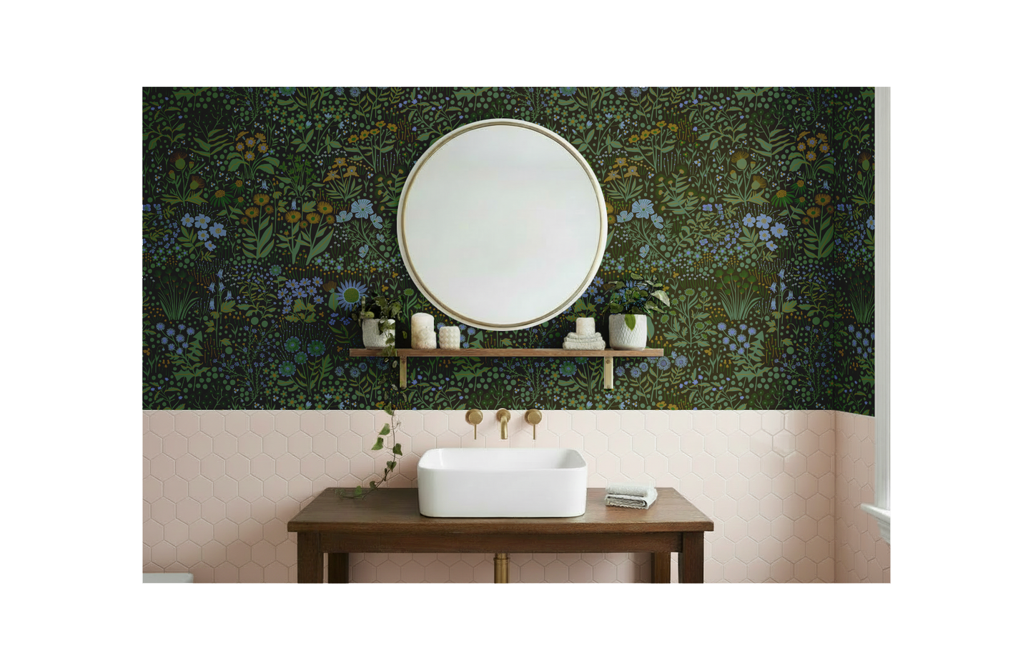 Wildflower Wallpaper Brown