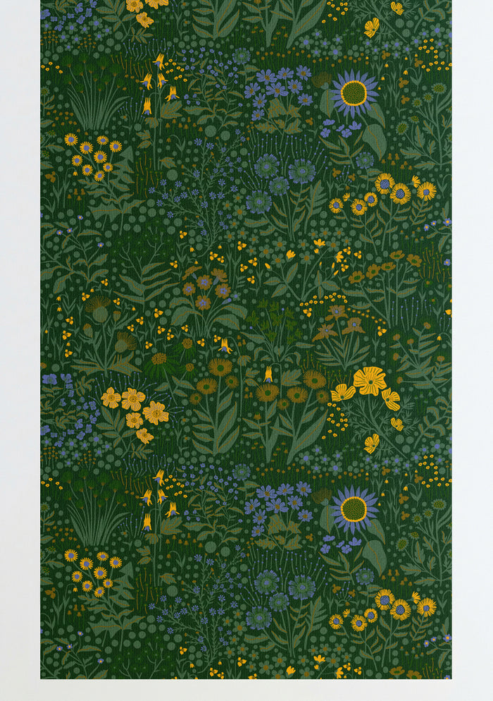 Wildflower Wallpaper Forest Green Peel and Stick