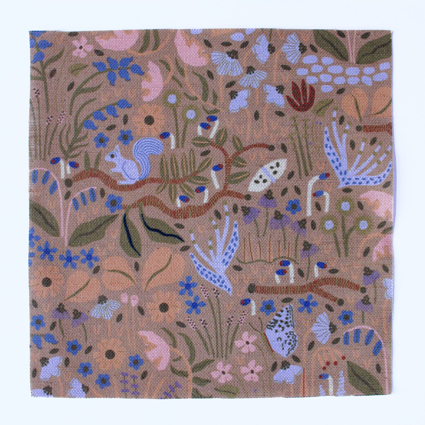 Wildwood Garden Cotton Linen Fabric Tan