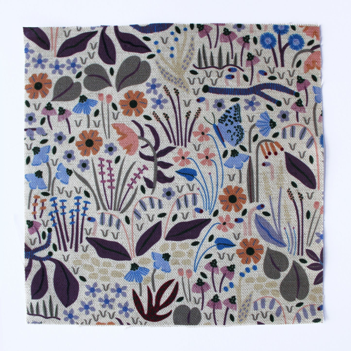 Wildwood Garden Cotton Linen Fabric Natural