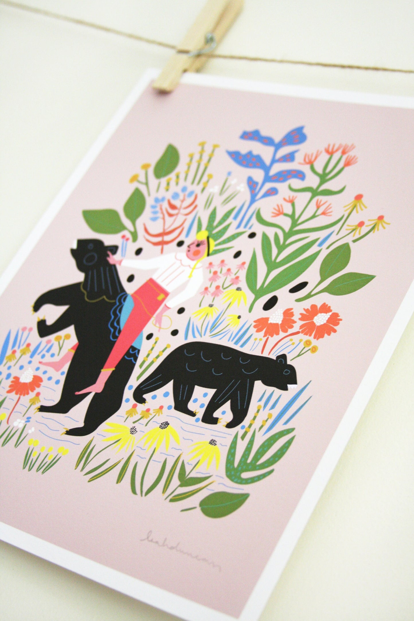 Bear Girl Print