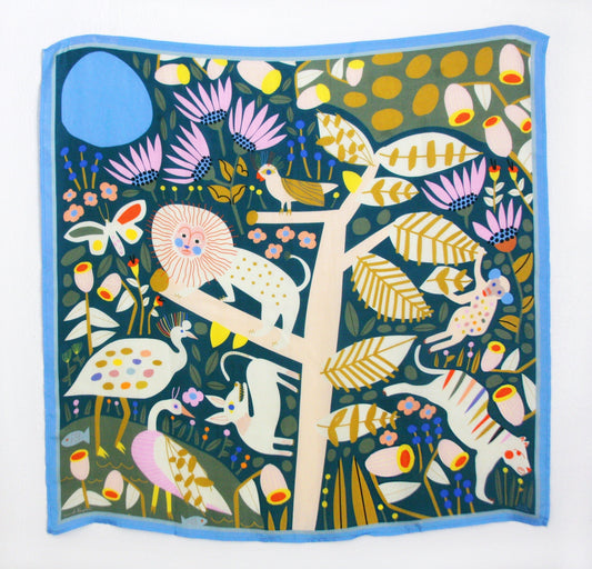 Animal Kingdom Silk Scarf